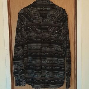 Cody James Western Print Long Sleeve Button-Down Shirt Large